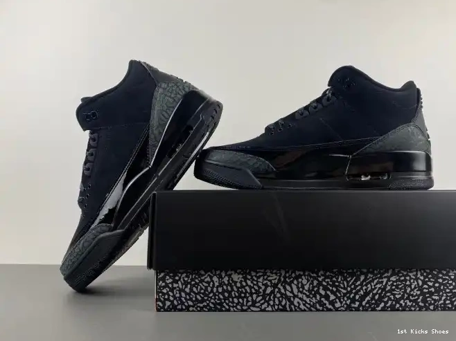 1st Kicks Shoes Air 3 Cat Black CT8532-001 Jordan 0514